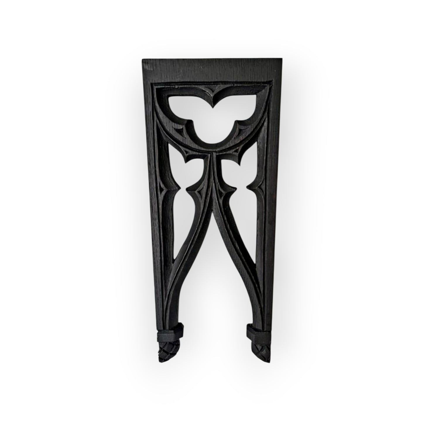 Pair of 19th Century Gothic Revival Antique Carved Oak Tracery Panels – France, c1850