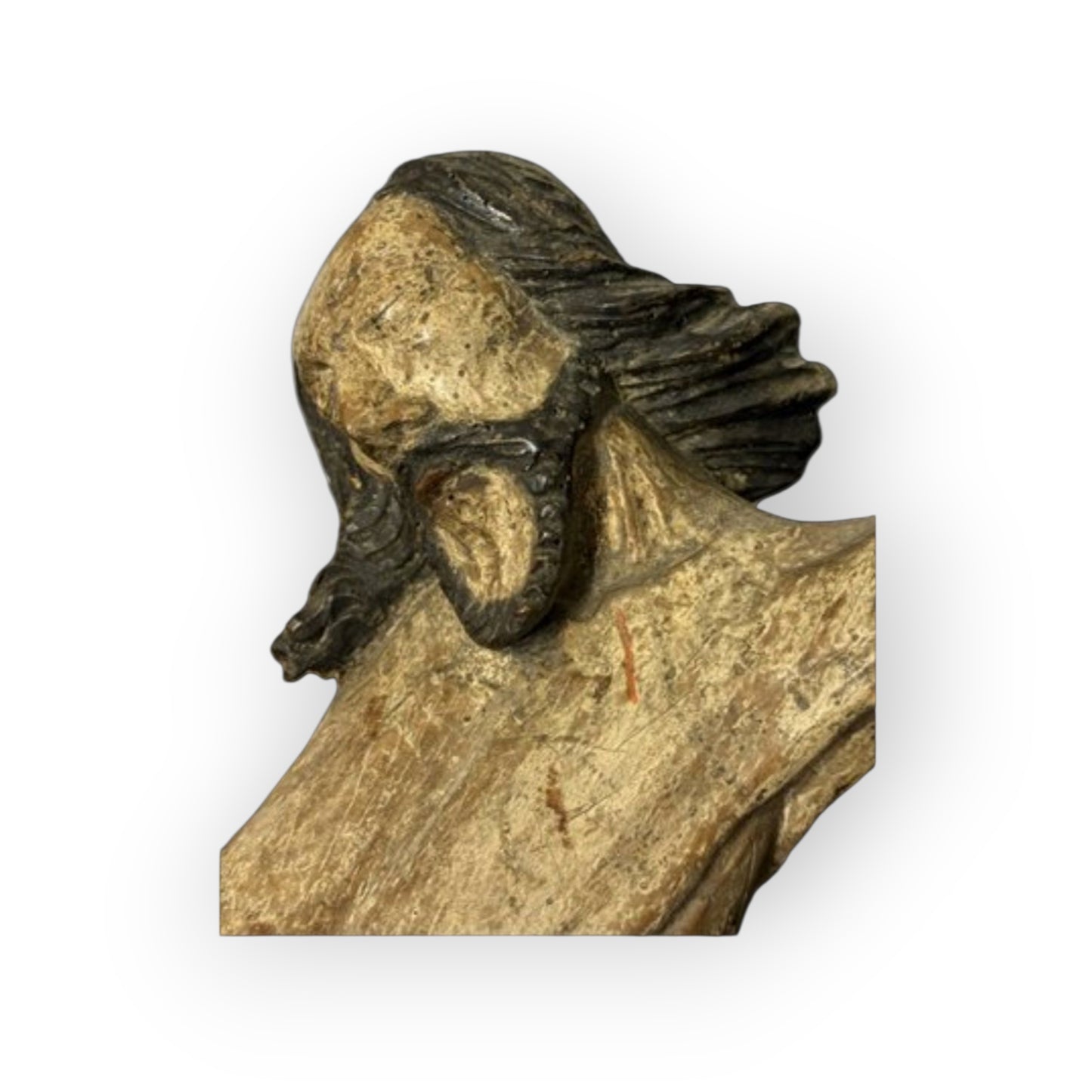 Large Late 15th-Century Antique Carved Limewood Sculpture - Corpus Christi