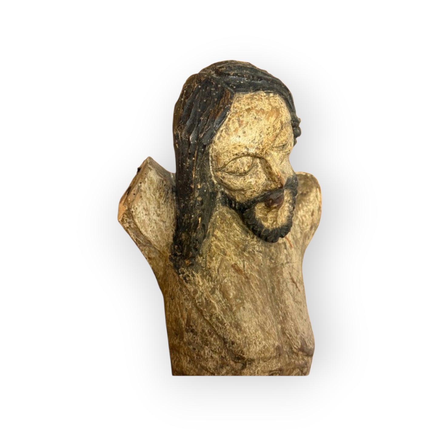 Large Late 15th-Century Antique Carved Limewood Sculpture - Corpus Christi