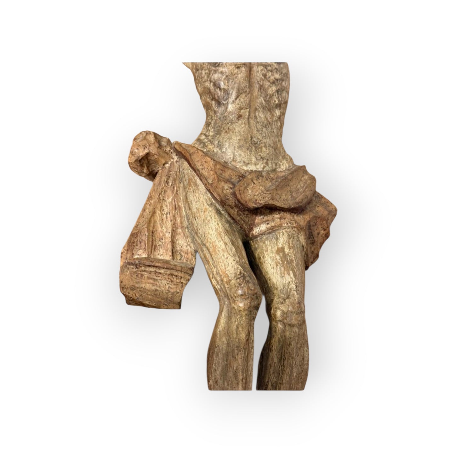 Large Late 15th-Century Antique Carved Limewood Sculpture - Corpus Christi