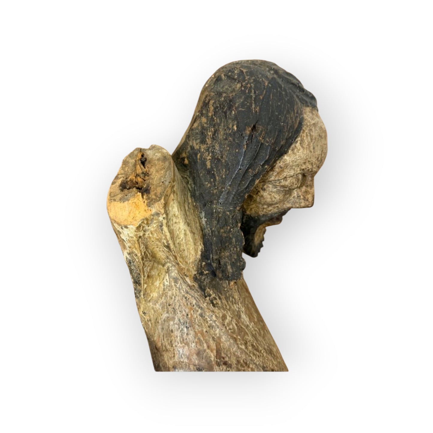 Large Late 15th-Century Antique Carved Limewood Sculpture - Corpus Christi