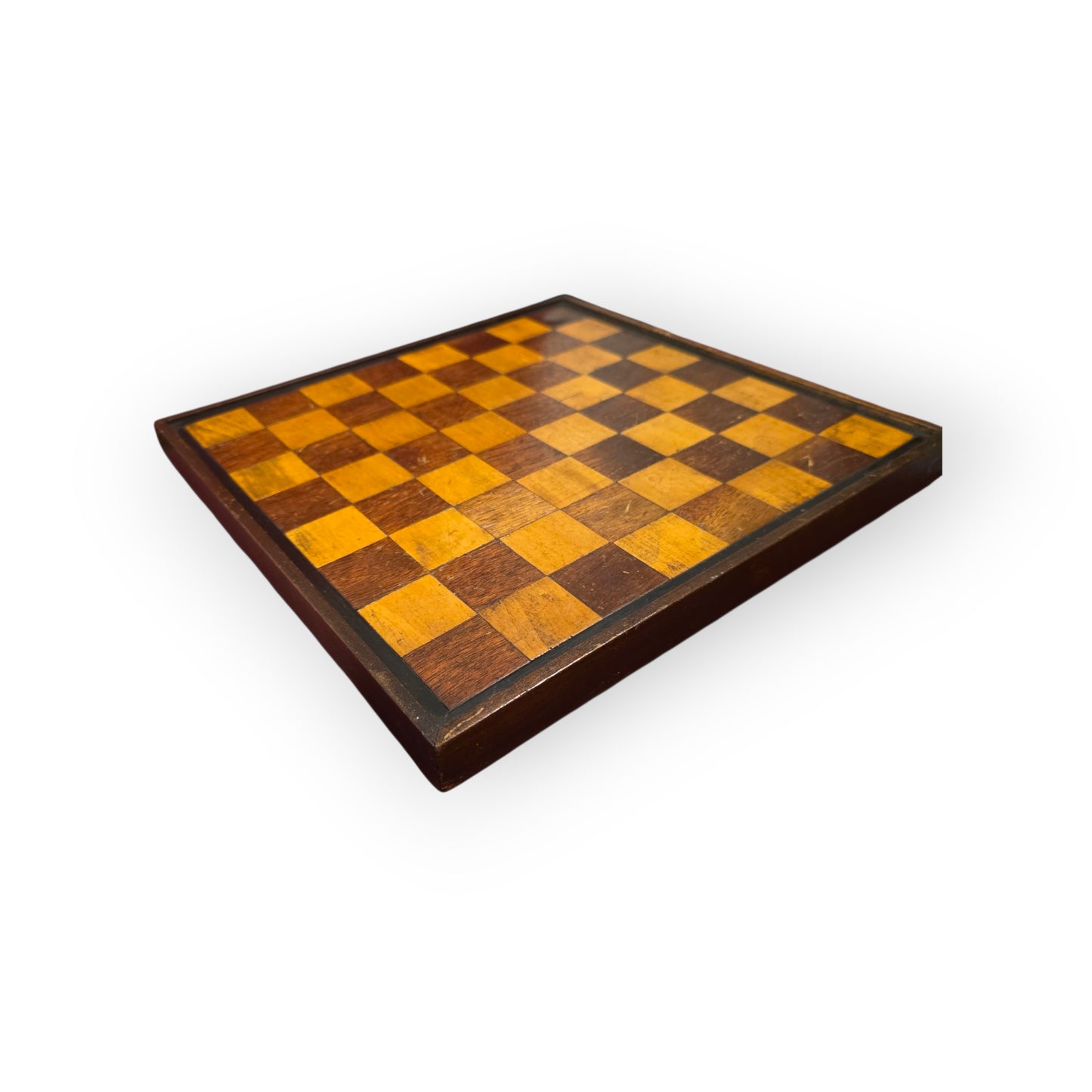 Late George III Period English Antique Treen / Wooden Chessboard, circa 1800