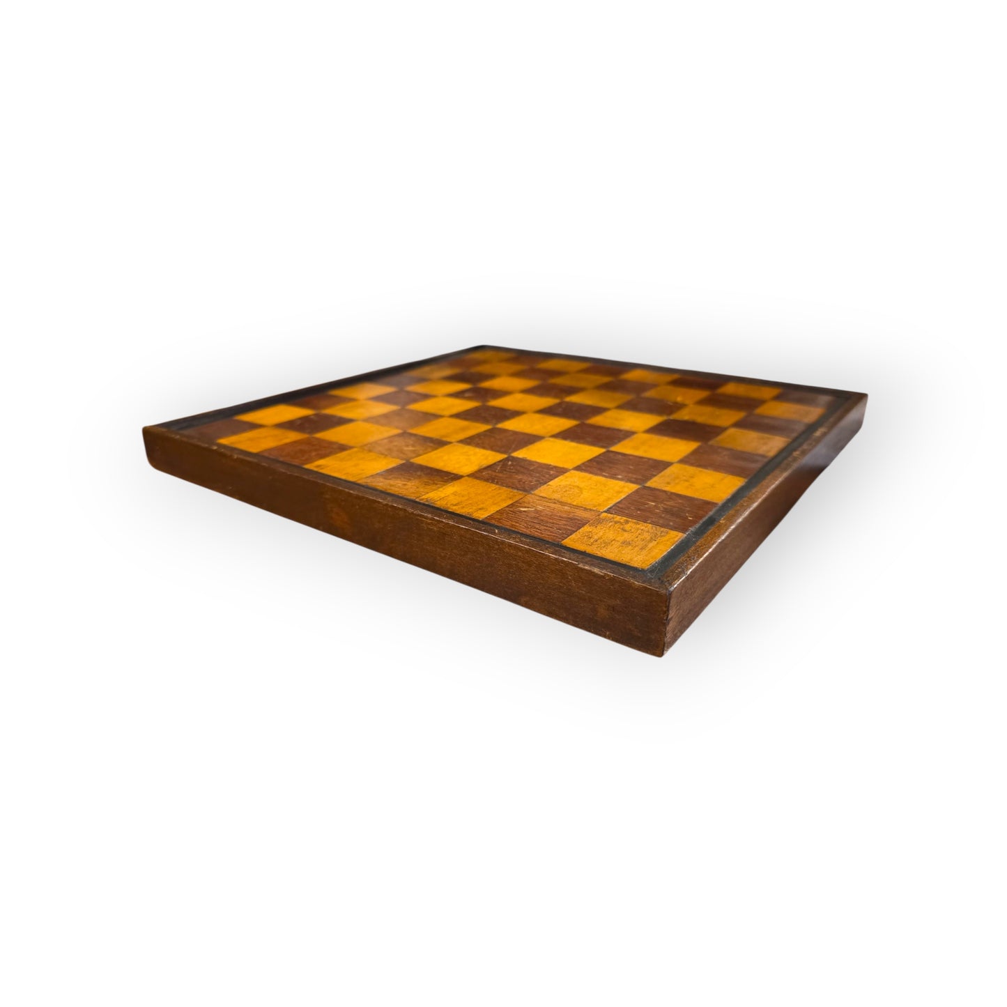 Late George III Period English Antique Treen / Wooden Chessboard, circa 1800