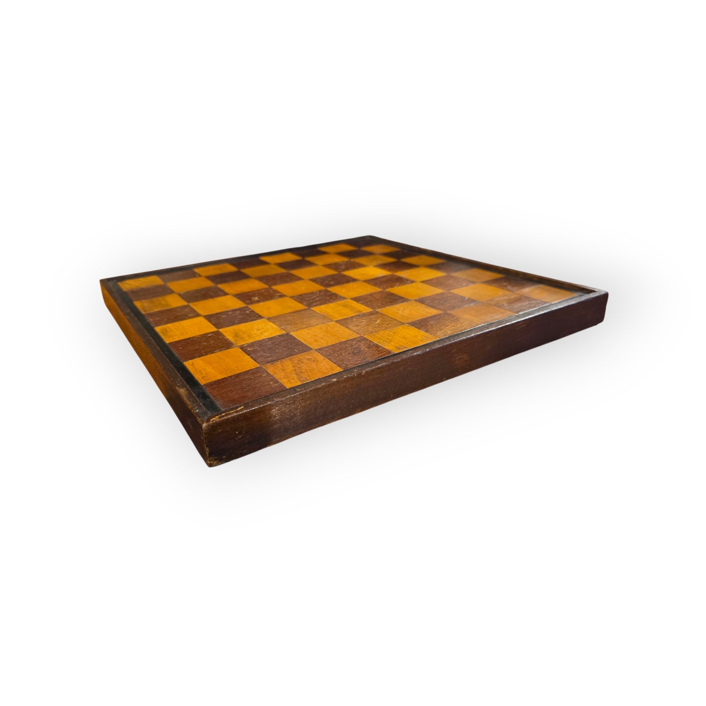 Late George III Period English Antique Treen / Wooden Chessboard, circa 1800