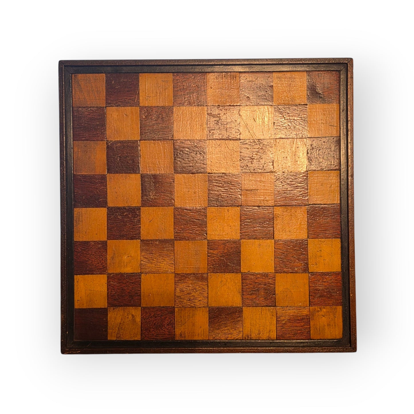 Late George III Period English Antique Treen / Wooden Chessboard, circa 1800