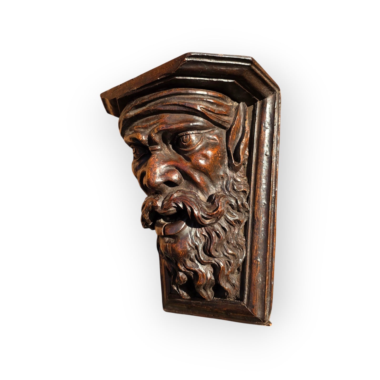 Large & Impressive 16th-Century Antique Carved Walnut Corbel