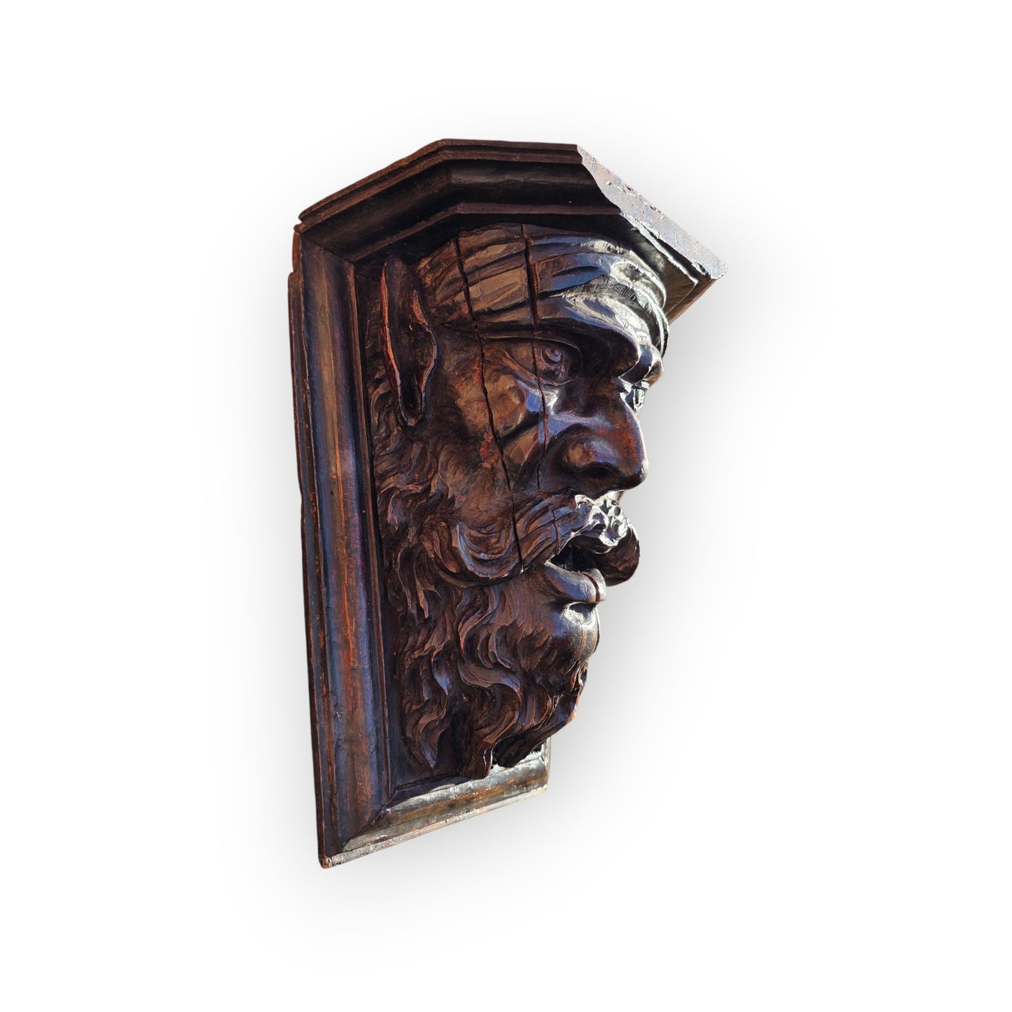 Large & Impressive 16th-Century Antique Carved Walnut Corbel