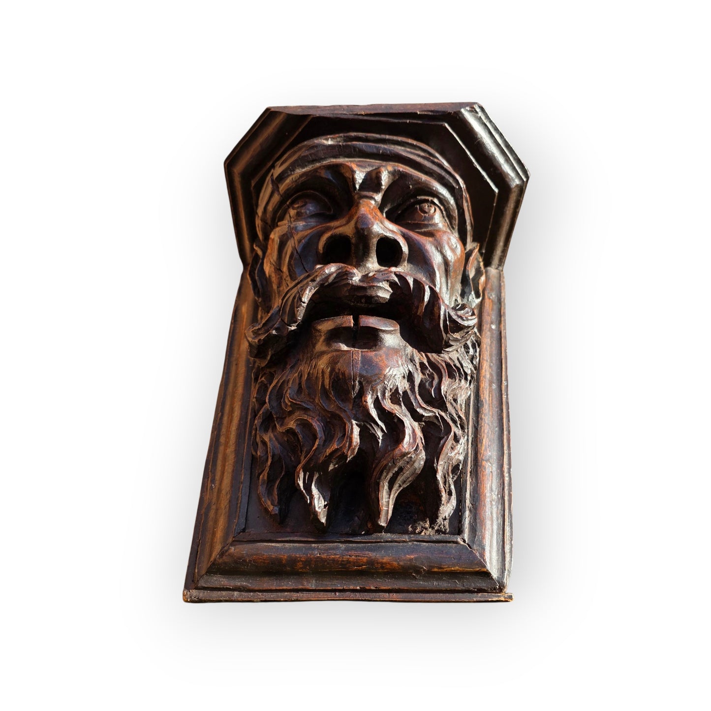 Large & Impressive 16th-Century Antique Carved Walnut Corbel