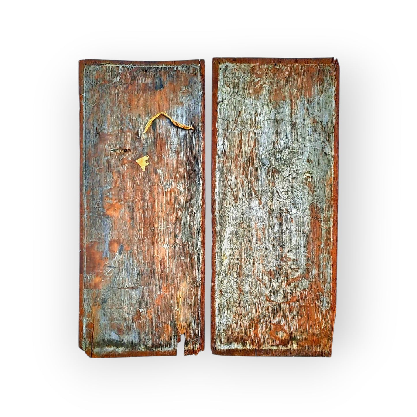 A Fine & Rare Set of Four Large 16th-Century Renaissance Antique Carved Oak Panels in Original Polychrome