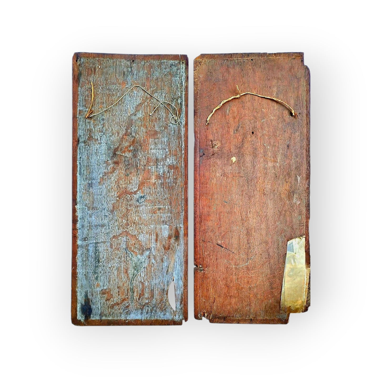 A Fine & Rare Set of Four Large 16th-Century Renaissance Antique Carved Oak Panels in Original Polychrome