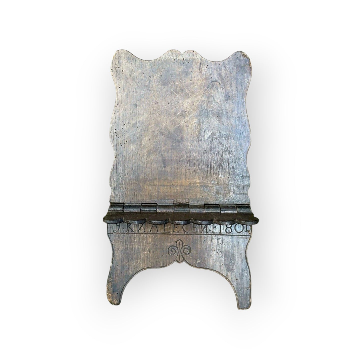 George III Period Antique Oak Book Rest - Dated 1805