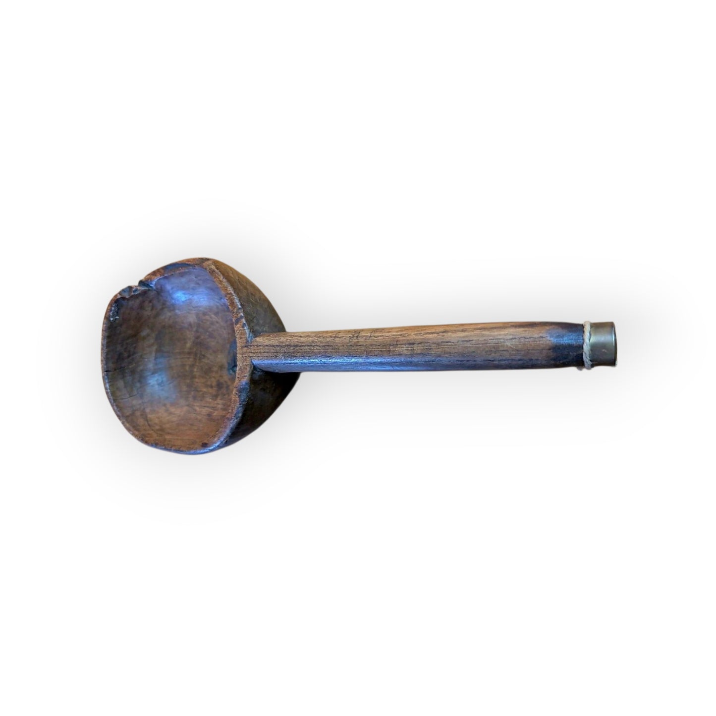 Large Late 17th-century English Antique Treen / Wooden Ladle