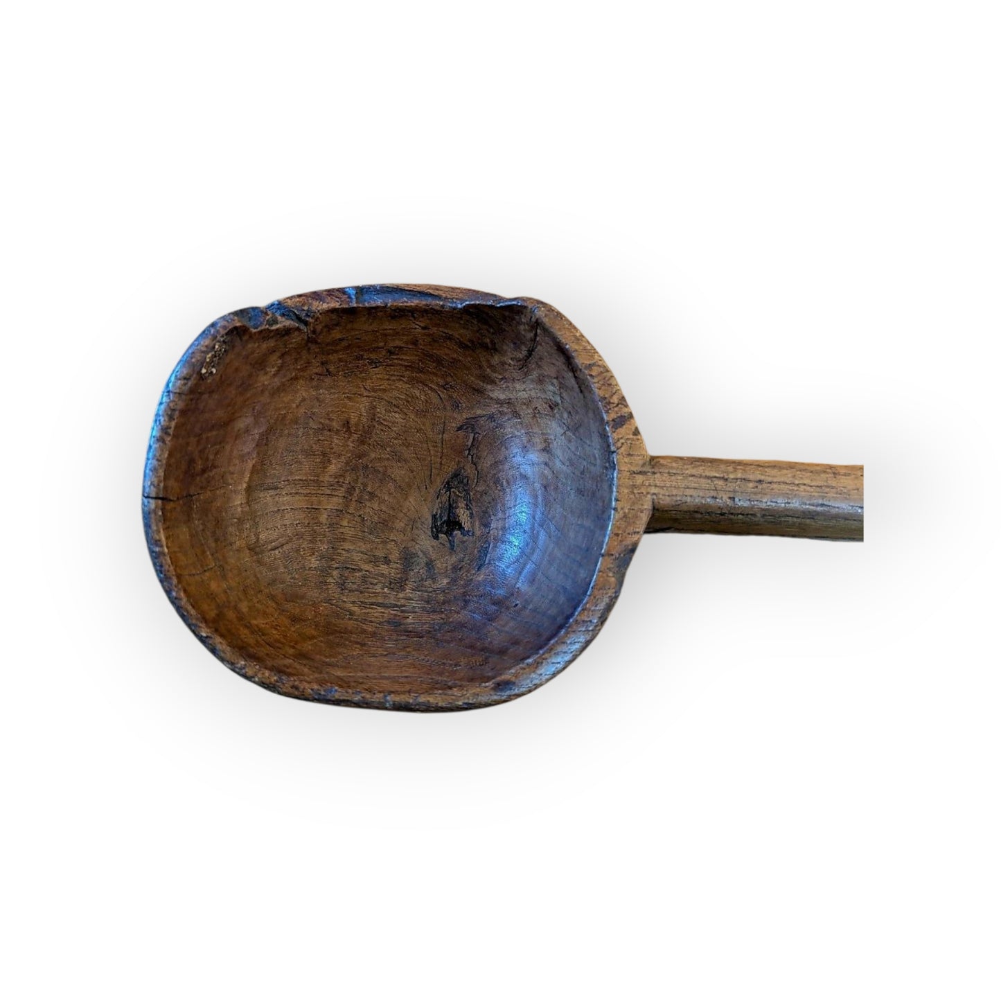 Large Late 17th-century English Antique Treen / Wooden Ladle