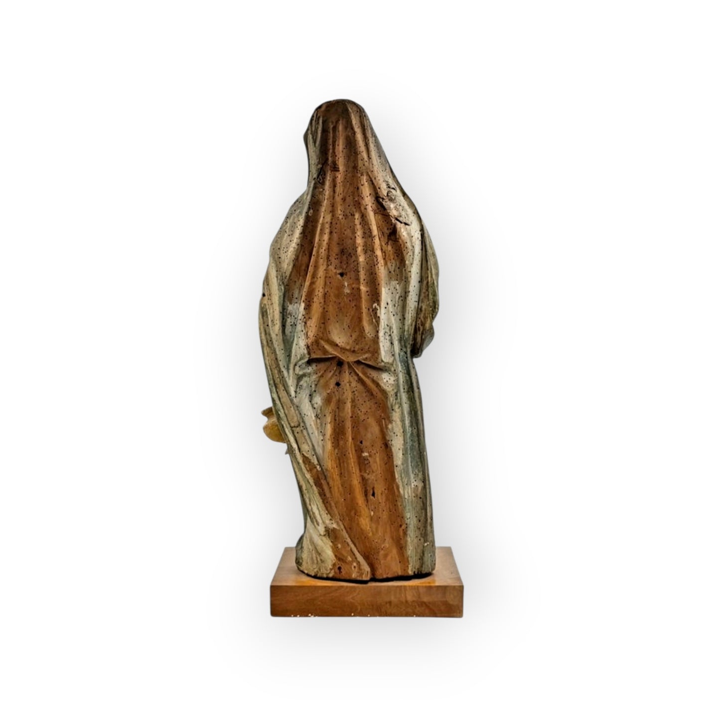 Large Late 15th-Century Gothic Antique Carved Wooden Sculpture of Mary Magdalene