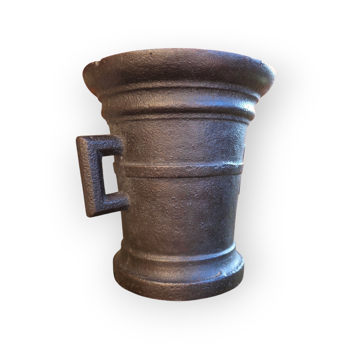 A Large 17th-Century German Antique Cast Iron Mortar