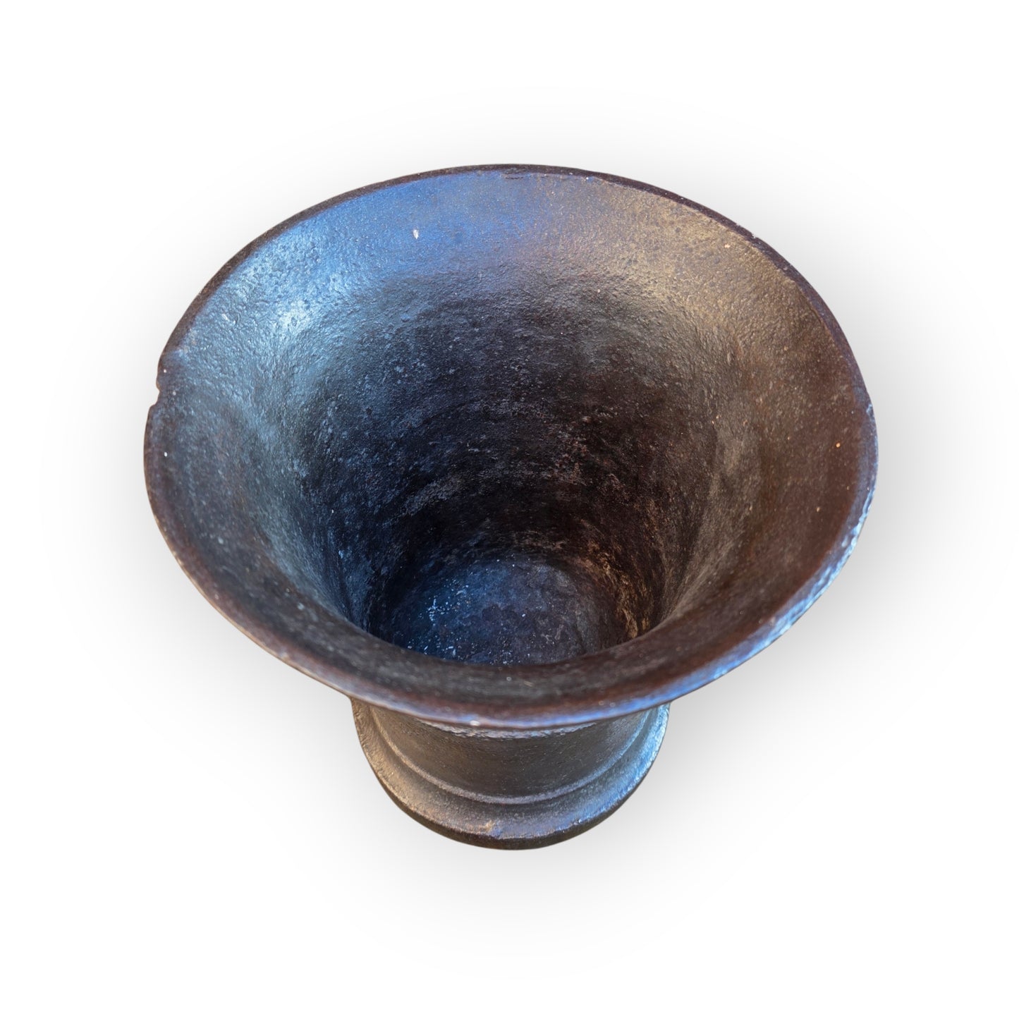 A Large 17th-Century German Antique Cast Iron Mortar