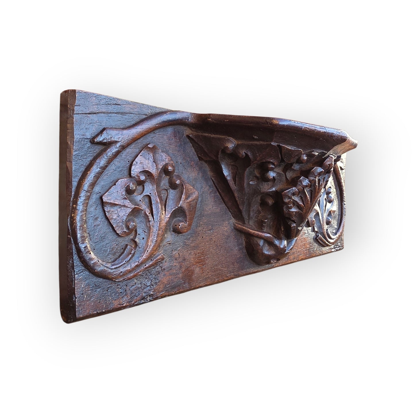 Rare Mid-15th Century English Antique Carved Oak Misericord