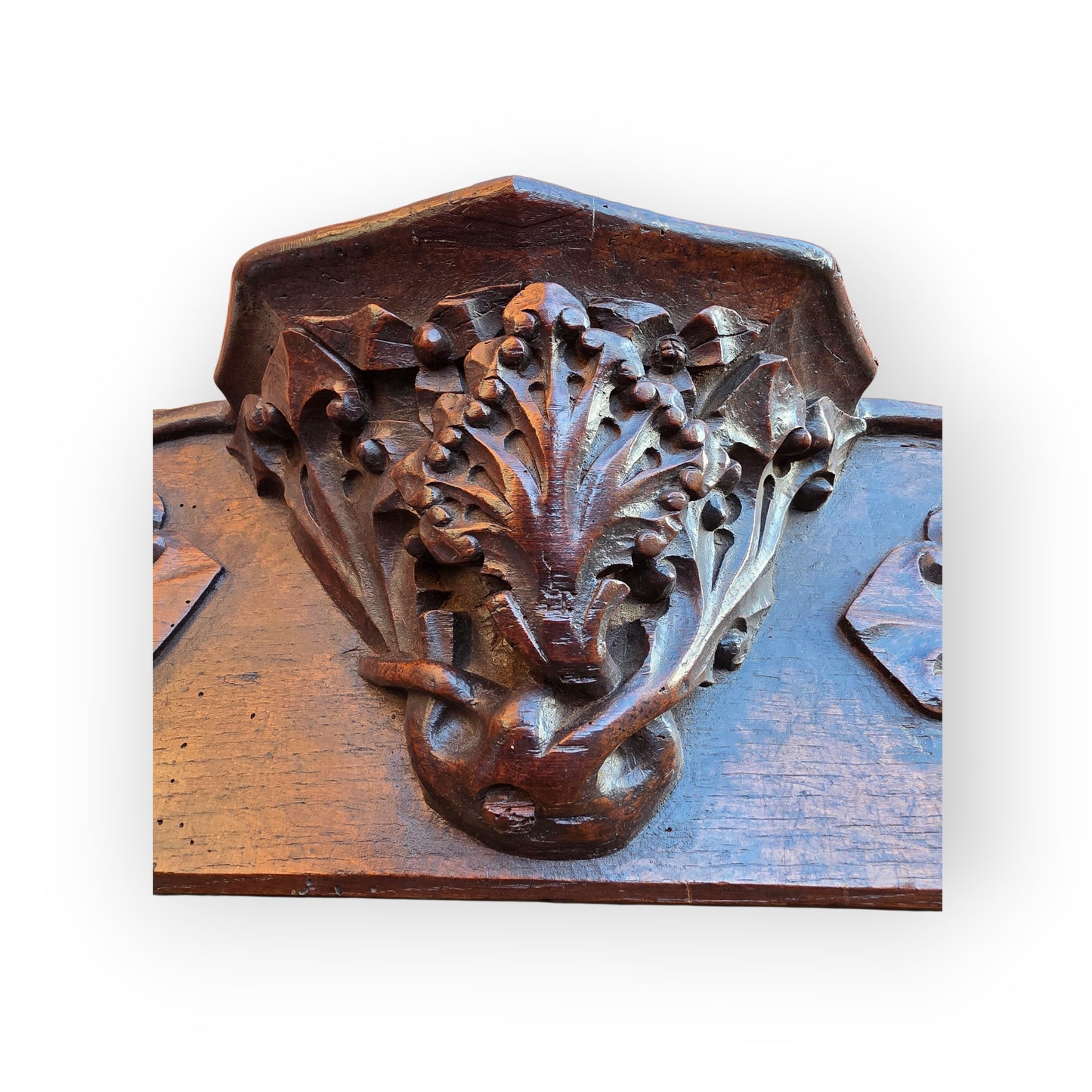 Rare Mid-15th Century English Antique Carved Oak Misericord