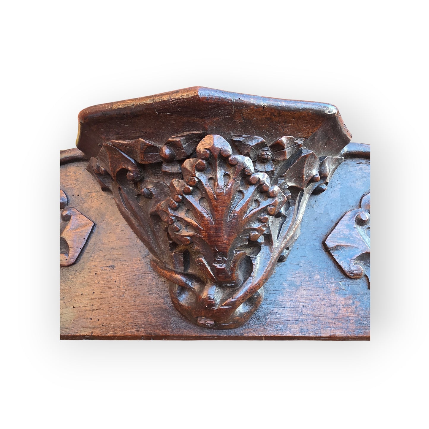 Rare Mid-15th Century English Antique Carved Oak Misericord