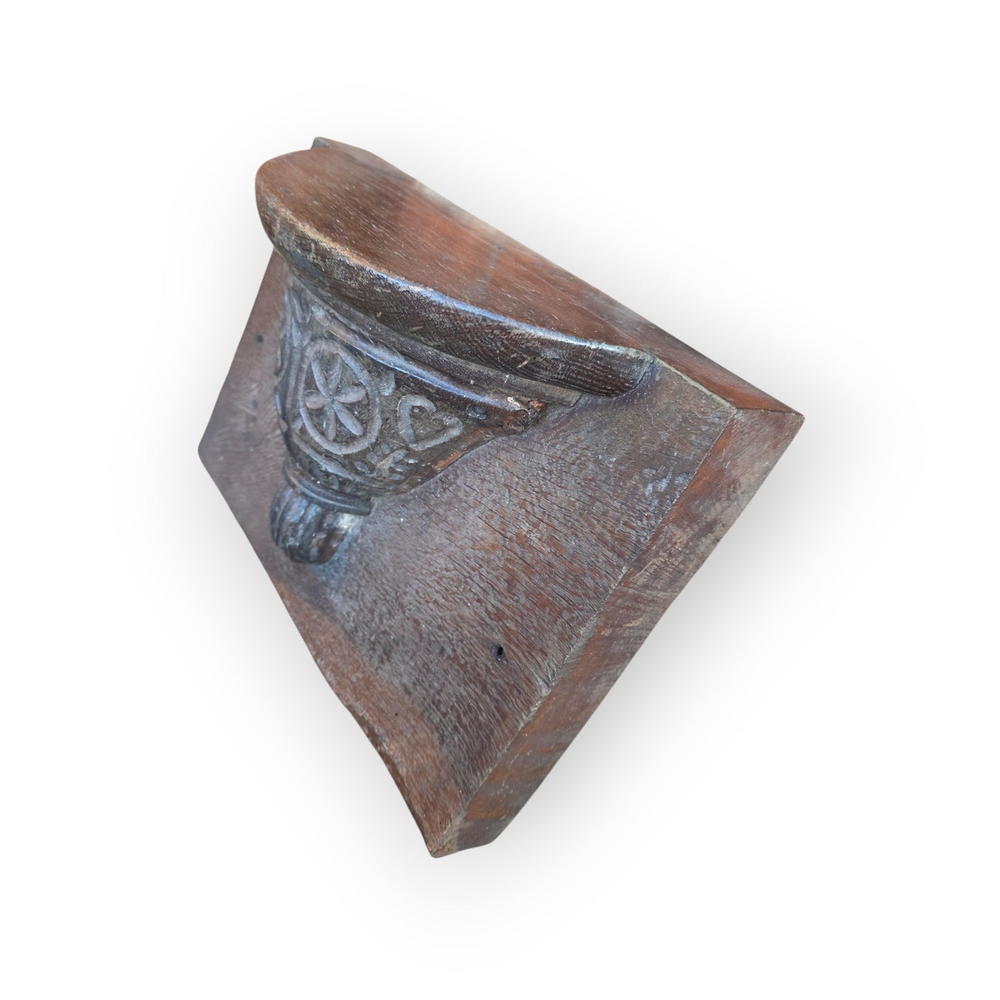 Late 15th‑Century / Early 16th-Century Antique Carved Oak Misericord – Simpler Gothic Form