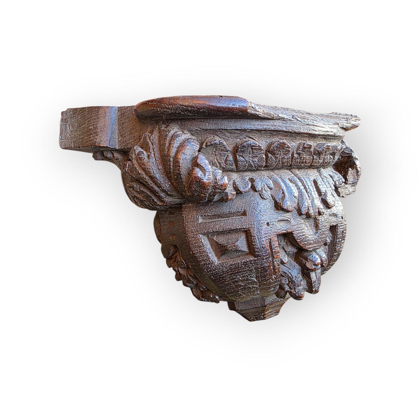 Late 15th-Century Antique Carved Oak Misericord