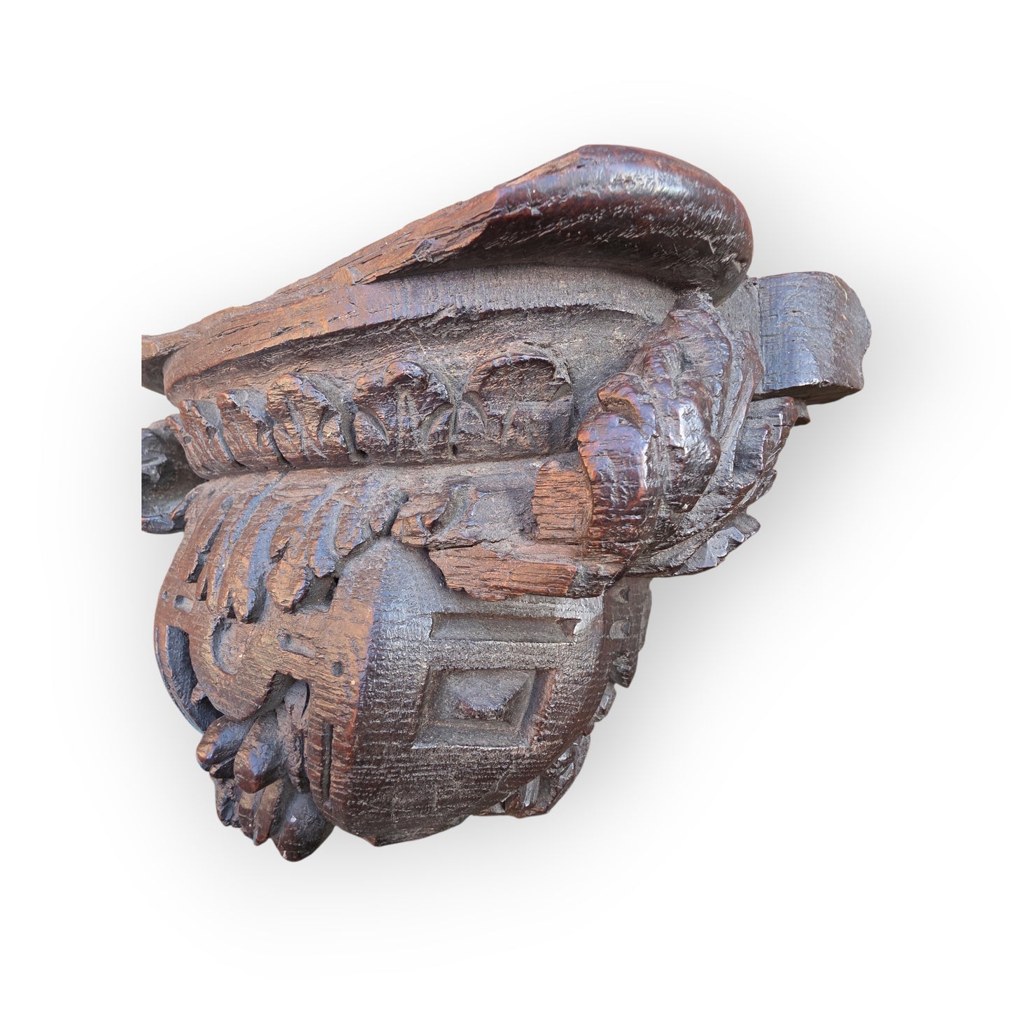 Late 15th-Century Antique Carved Oak Misericord