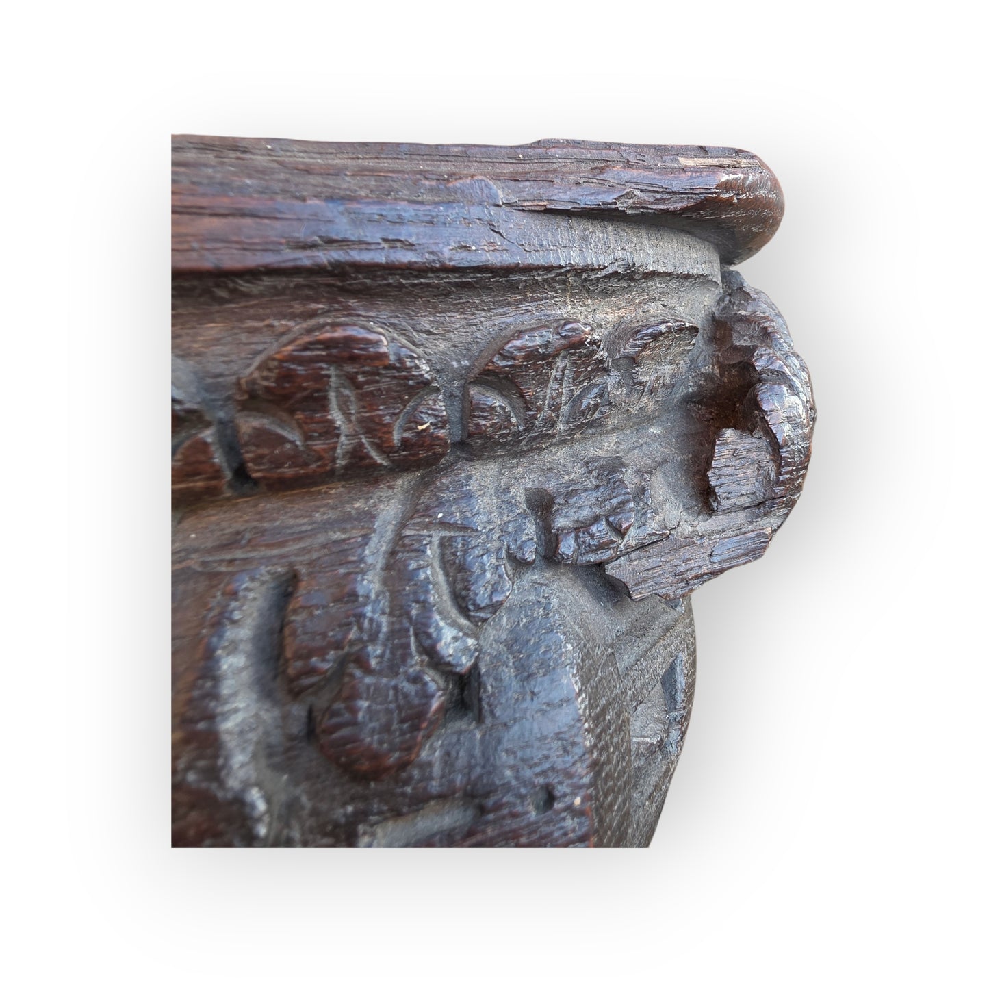 Late 15th-Century Antique Carved Oak Misericord