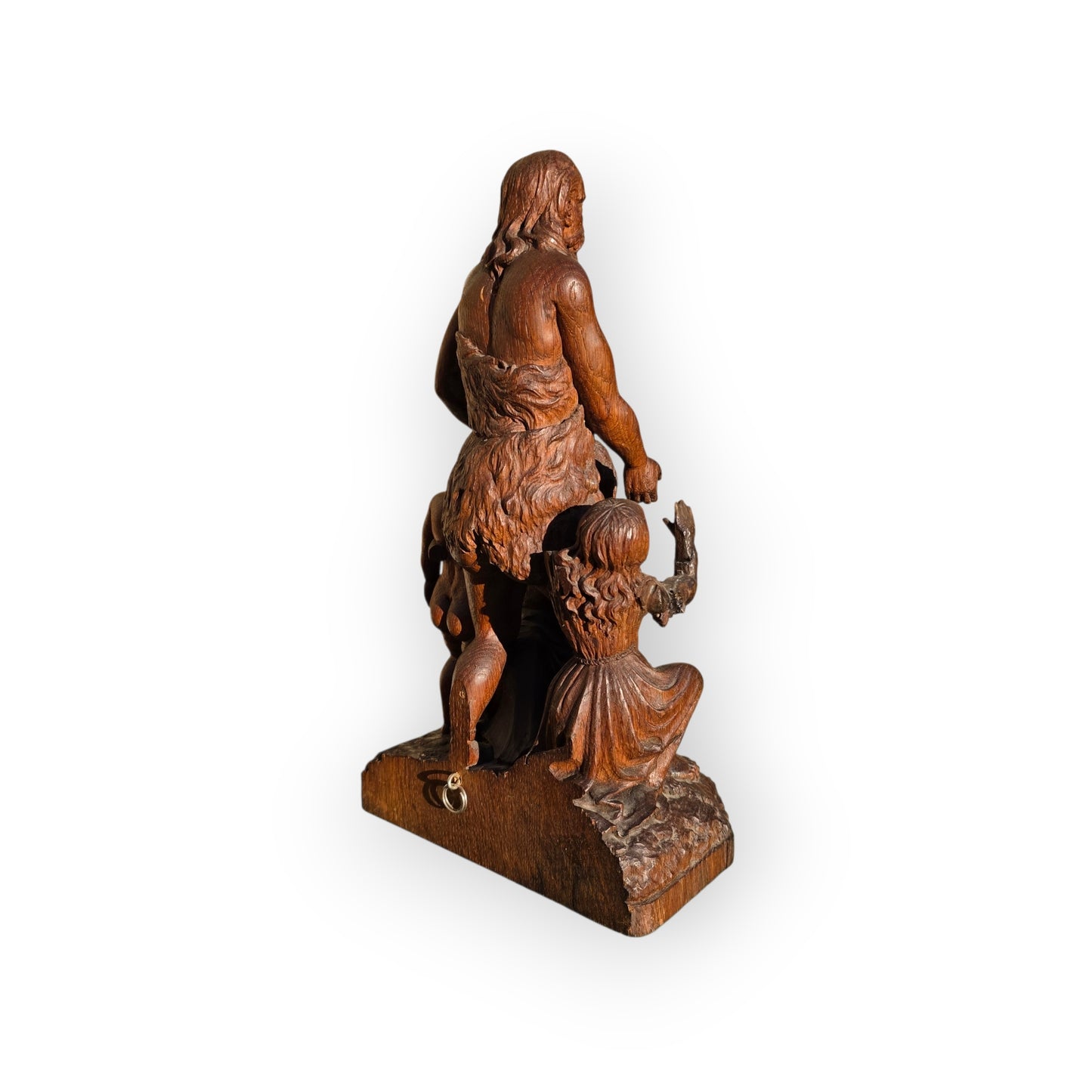 16th-Century - Late Renaissance Period - Antique Carved Oak Sculpture of The Baptism of Christ
