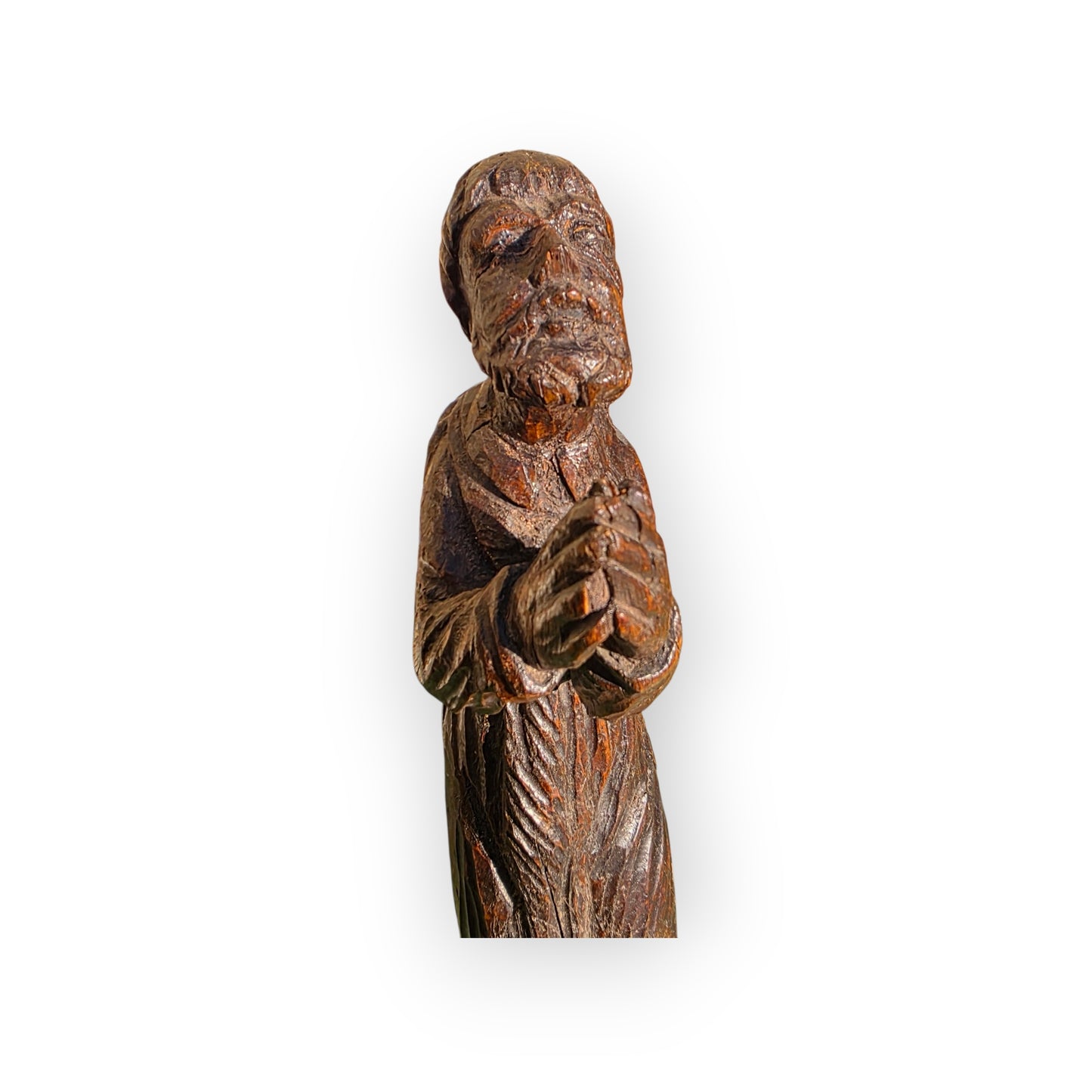 Early 16th-Century Gothic Antique Carved Oak Sculpture Of Saint Jerome