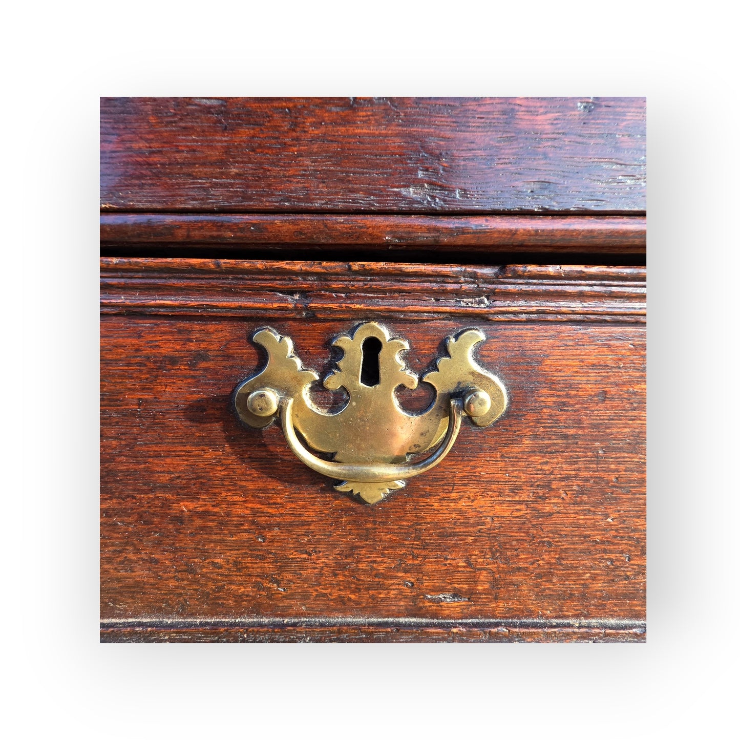 A Small Early 18th-Century English Antique Oak Spice Cupboard of Unusual Form