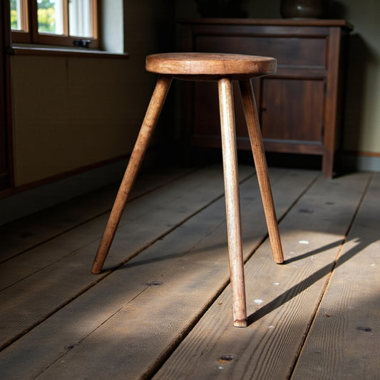 A Diminutive-Sized George III Period English Antique Ash & Elm Cricket Table