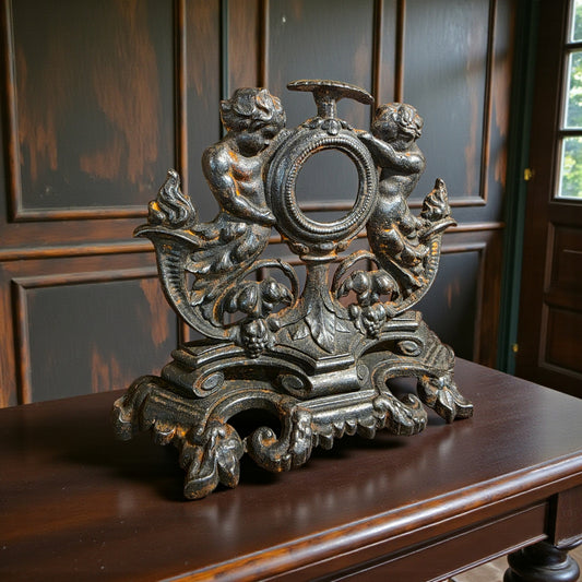 19th-Century Antique Cast Iron Pocket Watch Holder / Stand