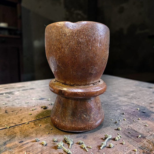 Rare 16th Century Domestic Antique Turned Wooden Goblet / Treen Goblet