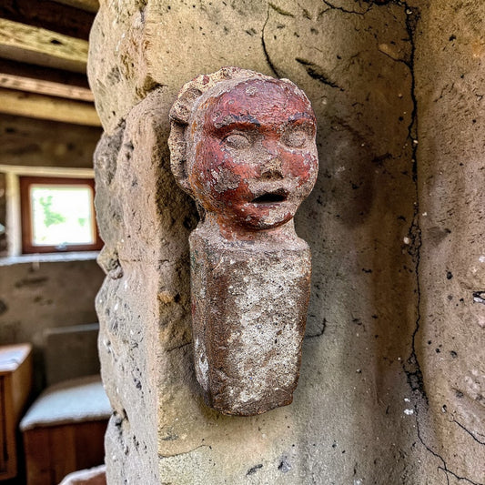 Rare 15th-Century English Medieval Antique Ridge Tile Finial, Attributed to Norfolk or Suffolk, England