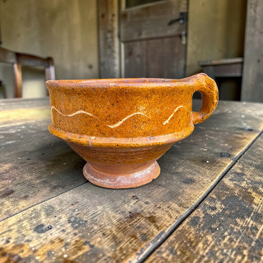 Mid 18th‑Century Dutch Antique Slipware Bowl – Circa 1750