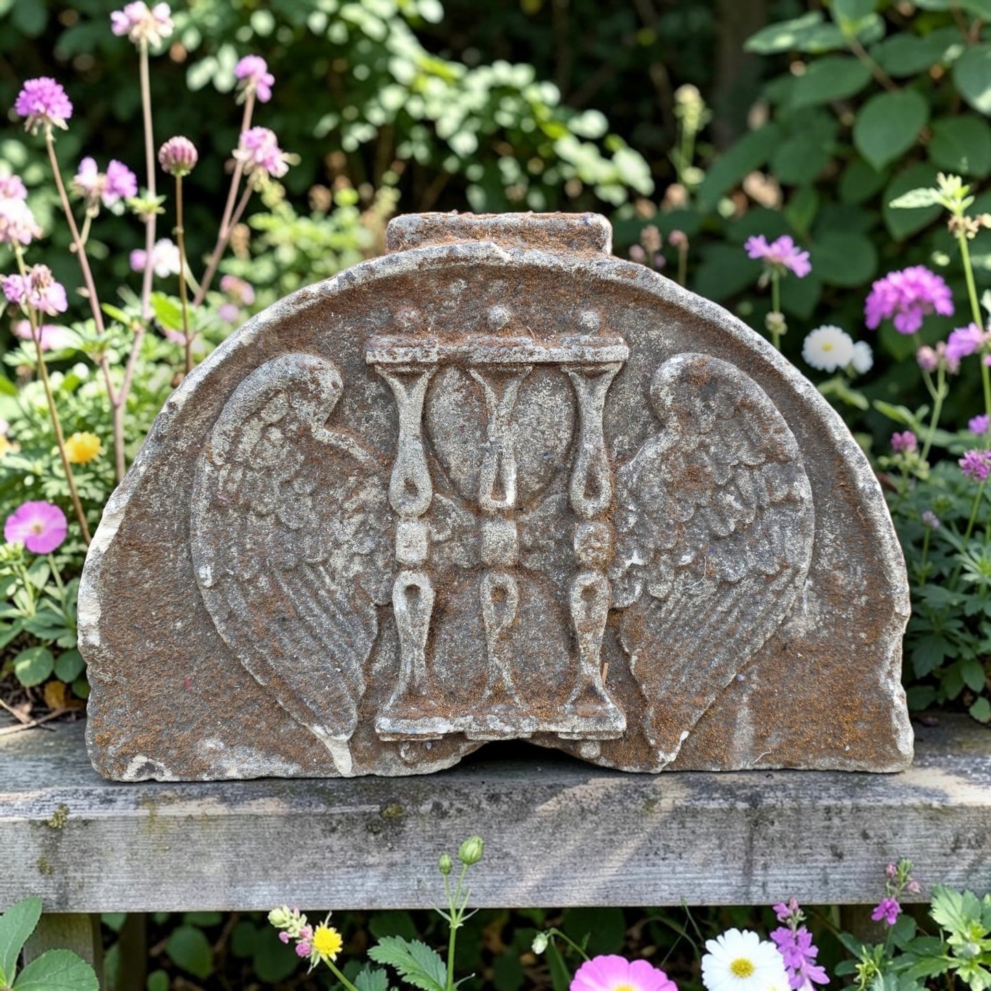 Large 17th Century Antique Carved Stone Memento Mori Panel