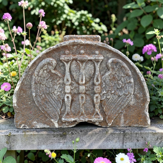 Large 17th Century Antique Carved Stone Memento Mori Panel