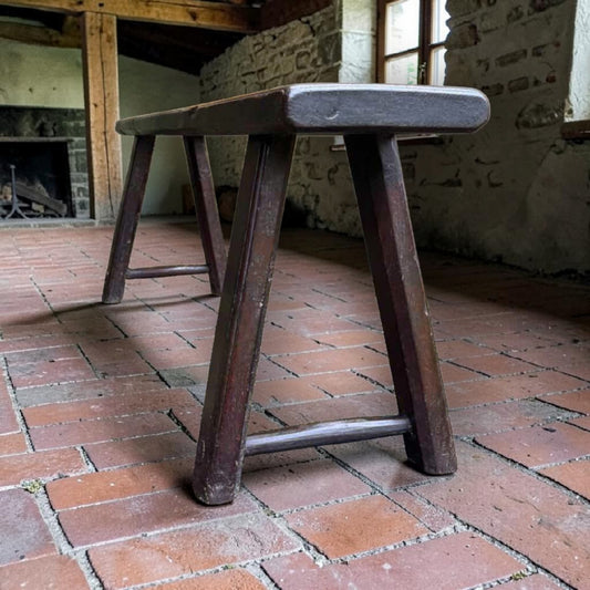 Rare 18th‑Century English Antique Oak Bench, circa 1750