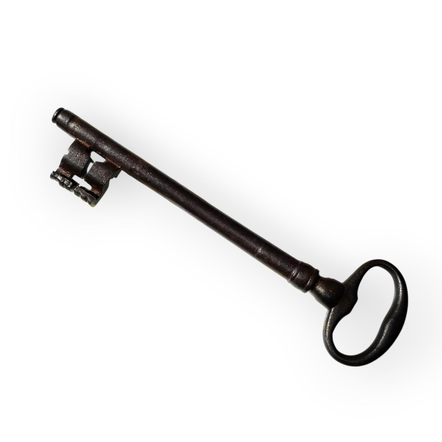 Large Late 16th / Early 17th-Century English Antique Iron Ward Key / Door Key / Strong Box Key