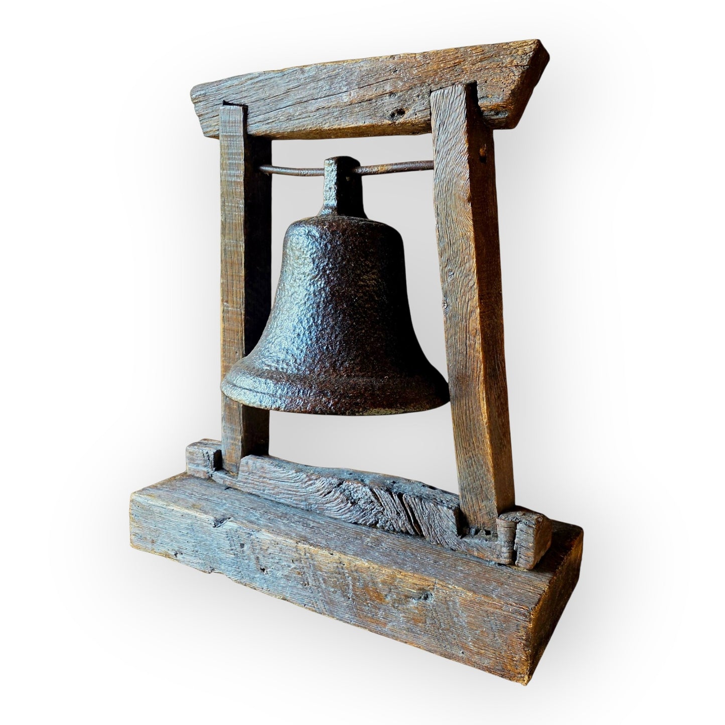Rare, Generously-Sized, 12th Century Anglo-Norman Antique Copper-Brazed Iron Monastic Bell, circa 1100-1200
