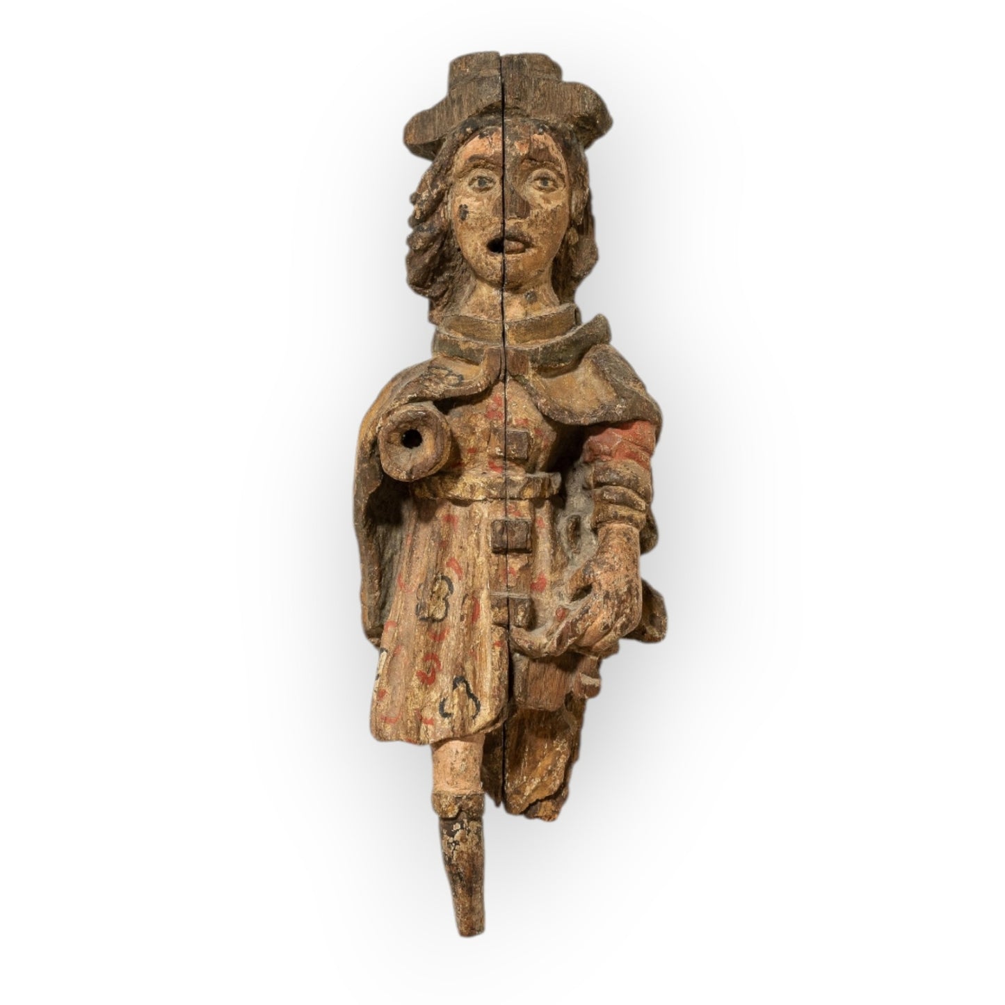 An Antique Carved Oak and Polychrome Figure of Saint Roche, Franco-Spanish, Circa 1600