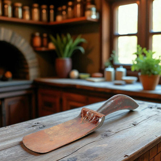 An 18th-Century English Antique Treen Baker's Peel Of Rare Form