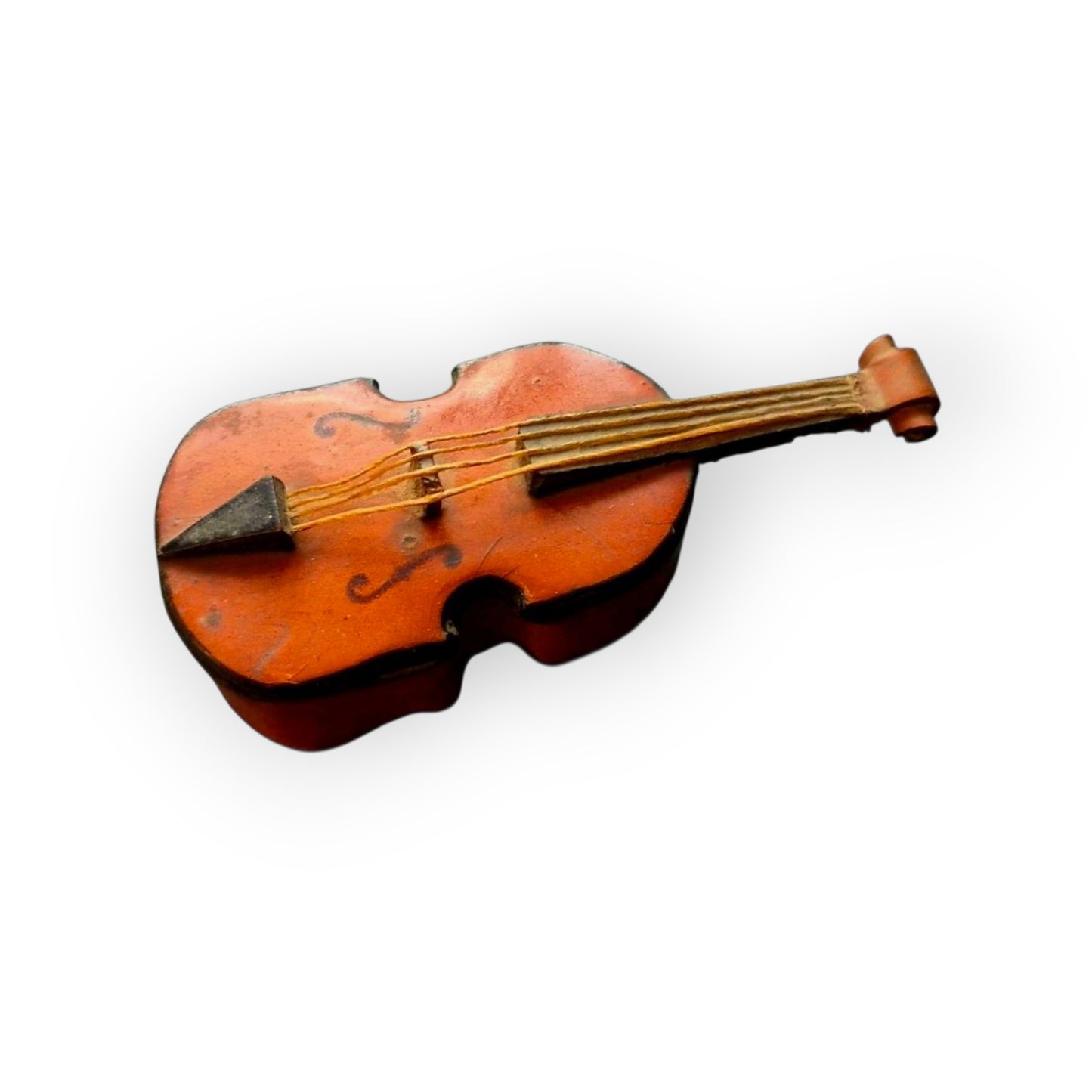 A Rare Late 18th-Century English Antique Tobacco Snuff Box In The Form Of A Miniature Violin