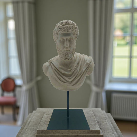 18th Century Italian Antique / Roman "Grand Tour" Carved Marble Bust, Possibly Lucius Verus