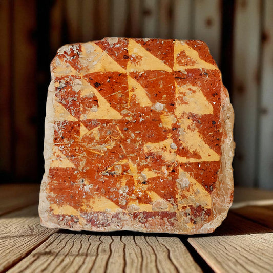 14th Century / Medieval Period English Antique Encaustic Floor Tile 2 Of 3