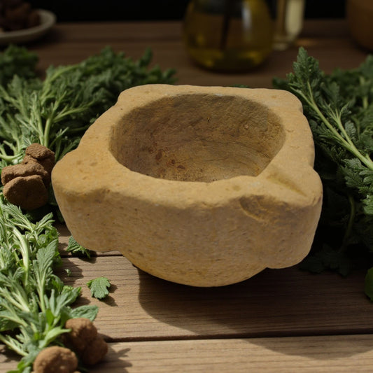 Early 17th-Century Antique Limestone Mortar