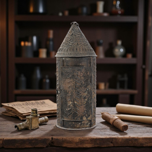 Late 18th Century Antique Toleware Shepherds Candle Lantern