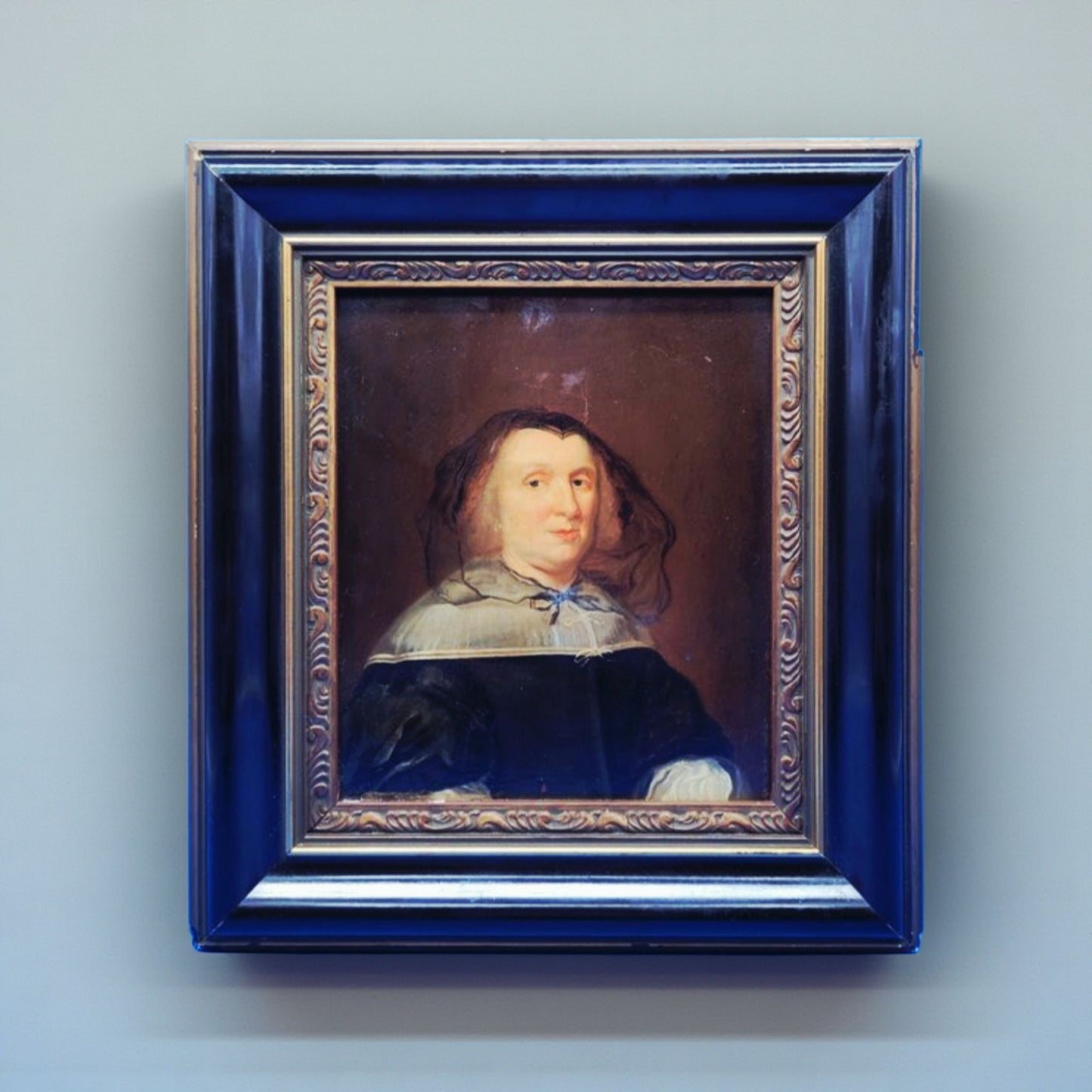 A Modest-Sized 17th Century Dutch School Antique Oil on Panel Portrait of a Lady