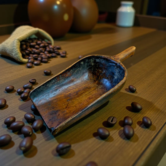 Large Late 18th Century Antique Treen / Wooden Scoop