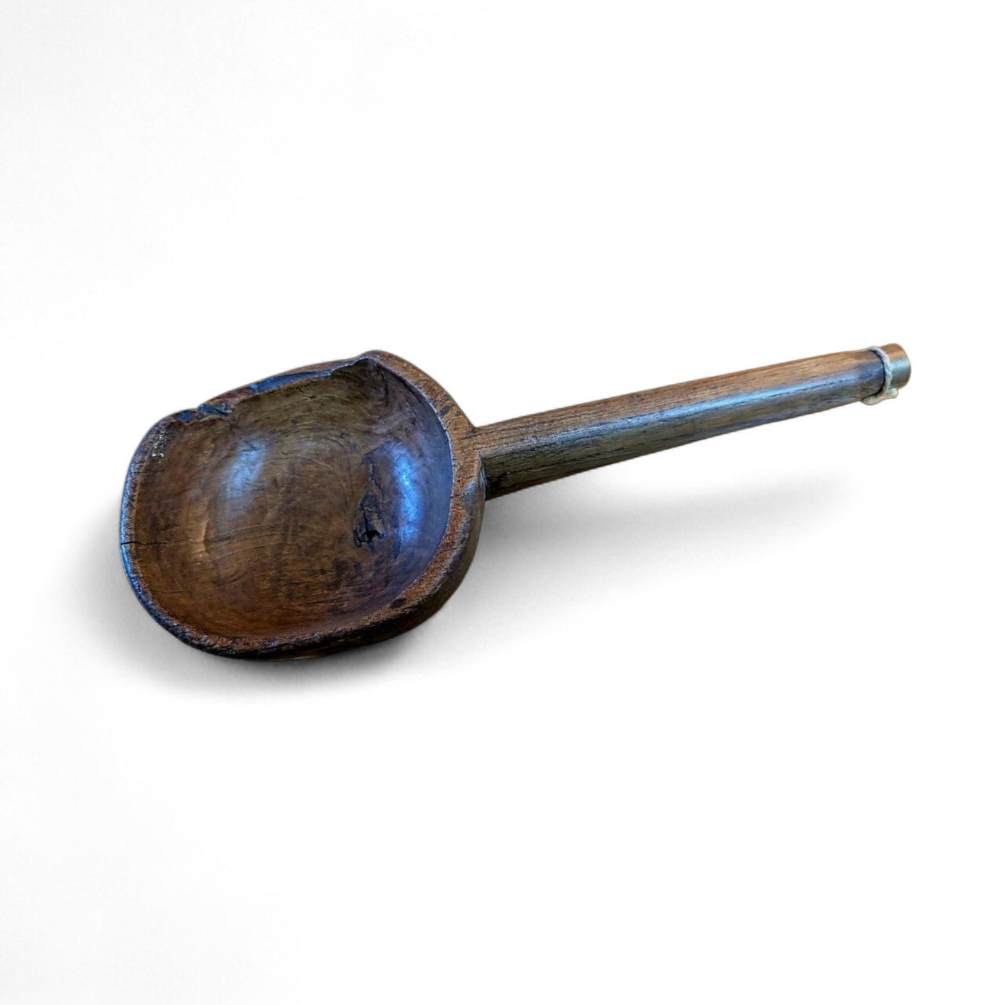 Large Late 17th-century English Antique Treen / Wooden Ladle